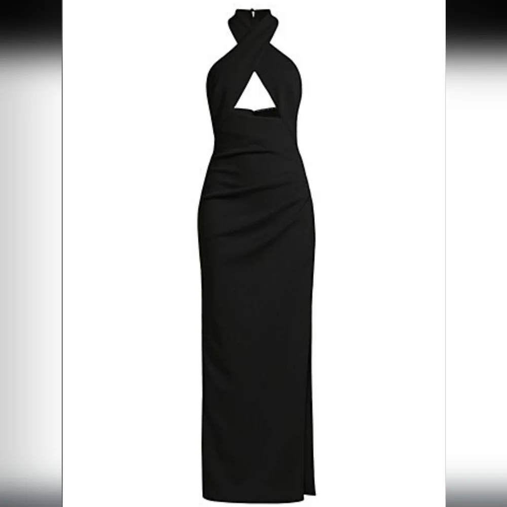 Revolve MISHA Atta Cutout Crepe Gown in black size 2 - Picture 5 of 11